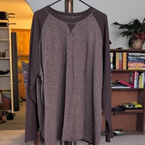 Eddie Bauer Men's Long Sleeve Brown Tee